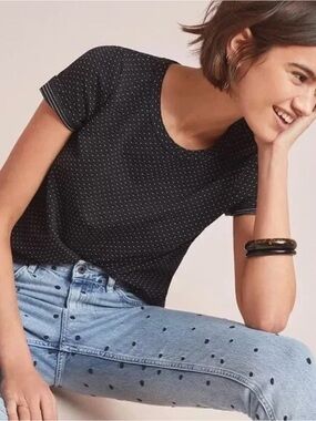 Anthropologie Eri + Ali Polkadot Tee NWT sz M 470